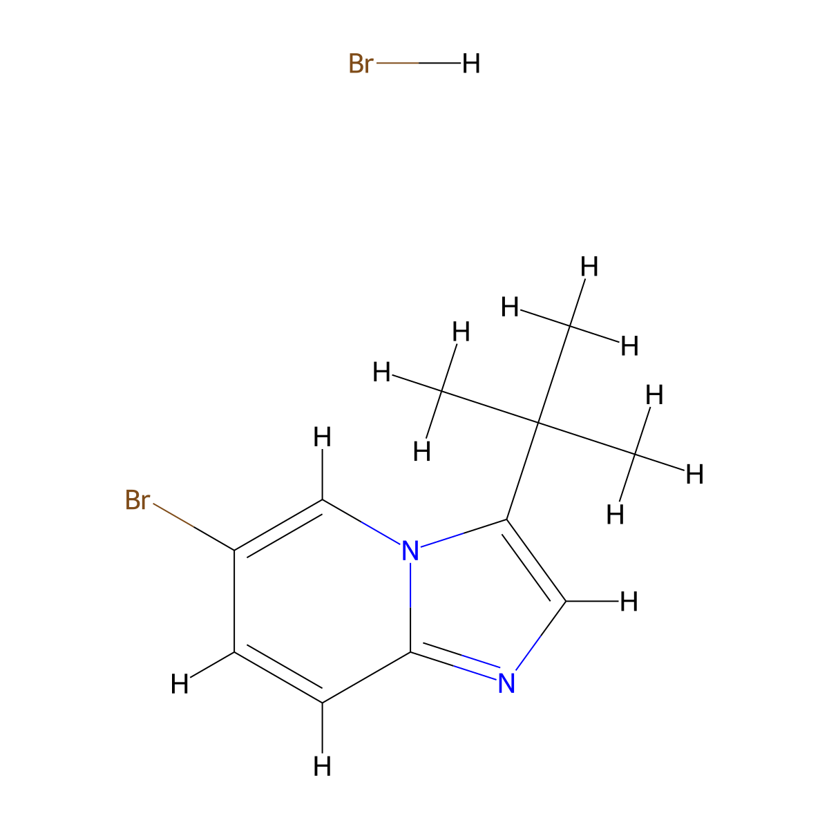 6-Bromo-3-tert-butylimidazo[1,2-a]pyridine hydrobromide molecular structure, CAS 1820673-81-1