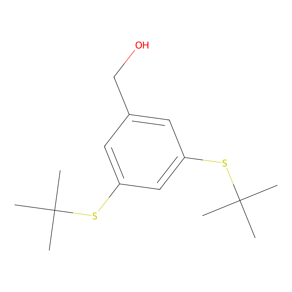 3,5-Bis(tert-butylthio)benzyl Alcohol molecular structure, CAS 1820673-82-2