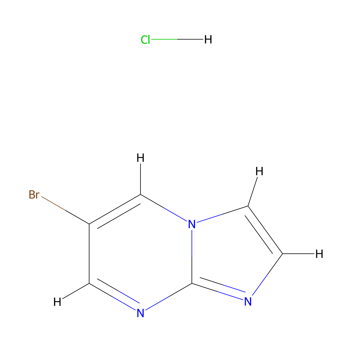 6-Bromoimidazo[1,2-A]pyrimidine hydrochloride molecular structure, CAS 1820673-86-6