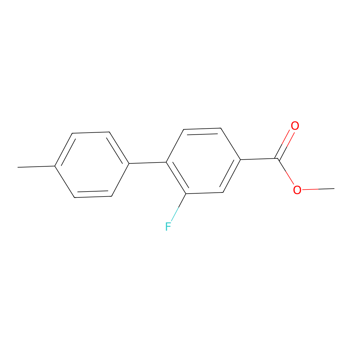 Methyl 3-fluoro-4-(4-methylphenyl)benzoate molecular structure, CAS 1820674-27-8