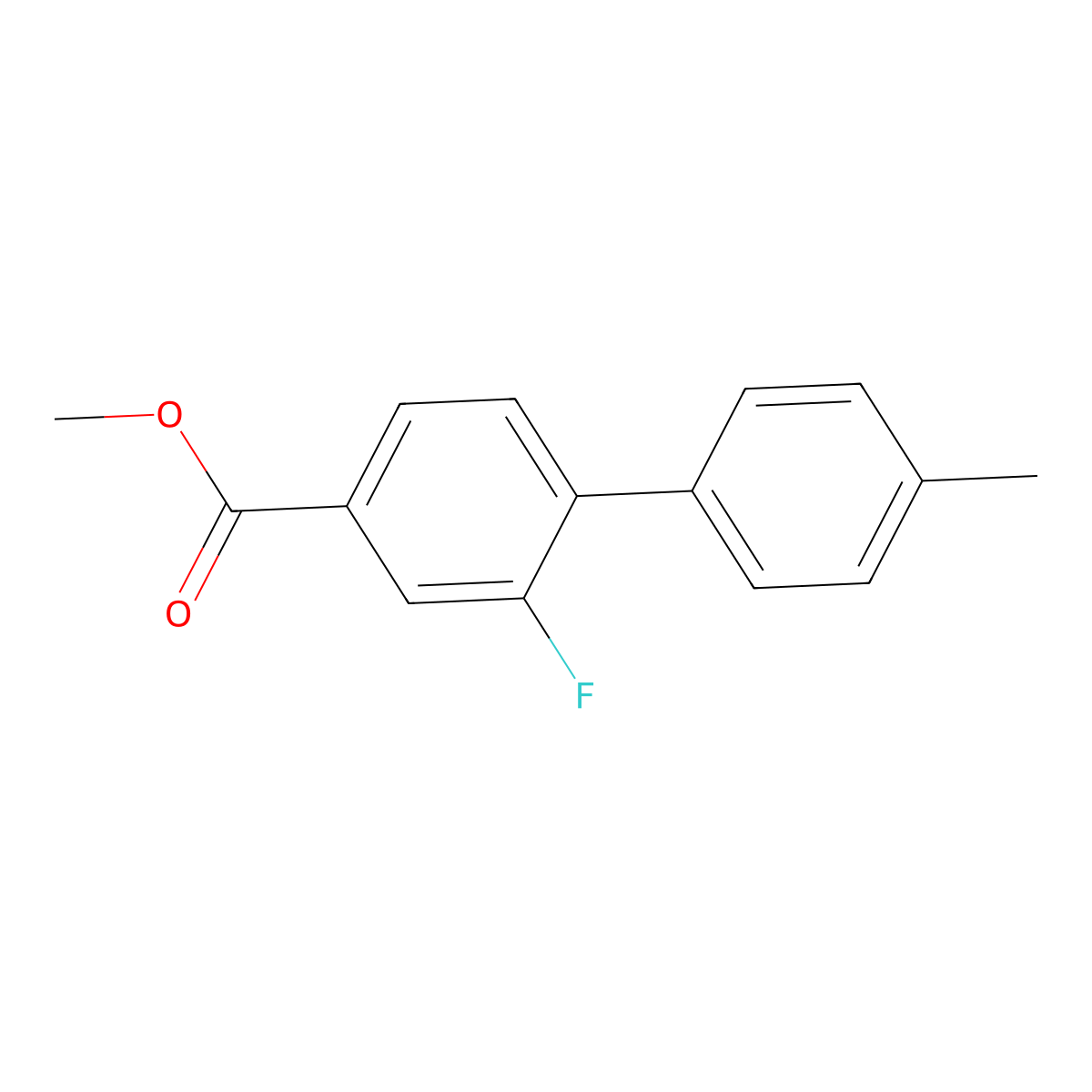 Methyl 3-fluoro-4-(4-methylphenyl)benzoate molecular structure, CAS 1820674-27-8
