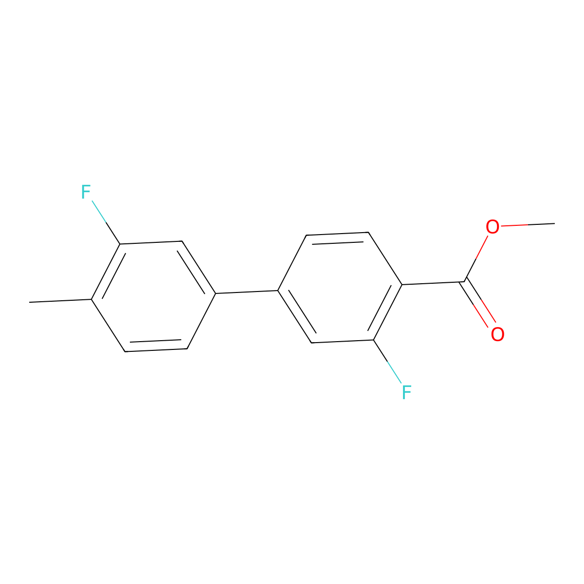 Methyl 2-fluoro-4-(3-fluoro-4-methylphenyl)benzoate molecular structure, CAS 1820674-31-4