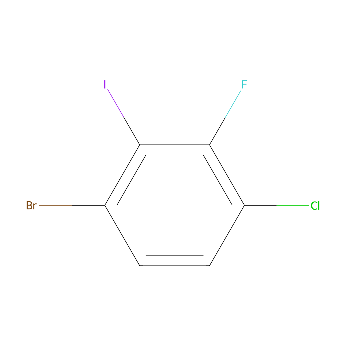 6-Bromo-3-chloro-2-fluoroiodobenzene molecular structure, CAS 1820674-47-2