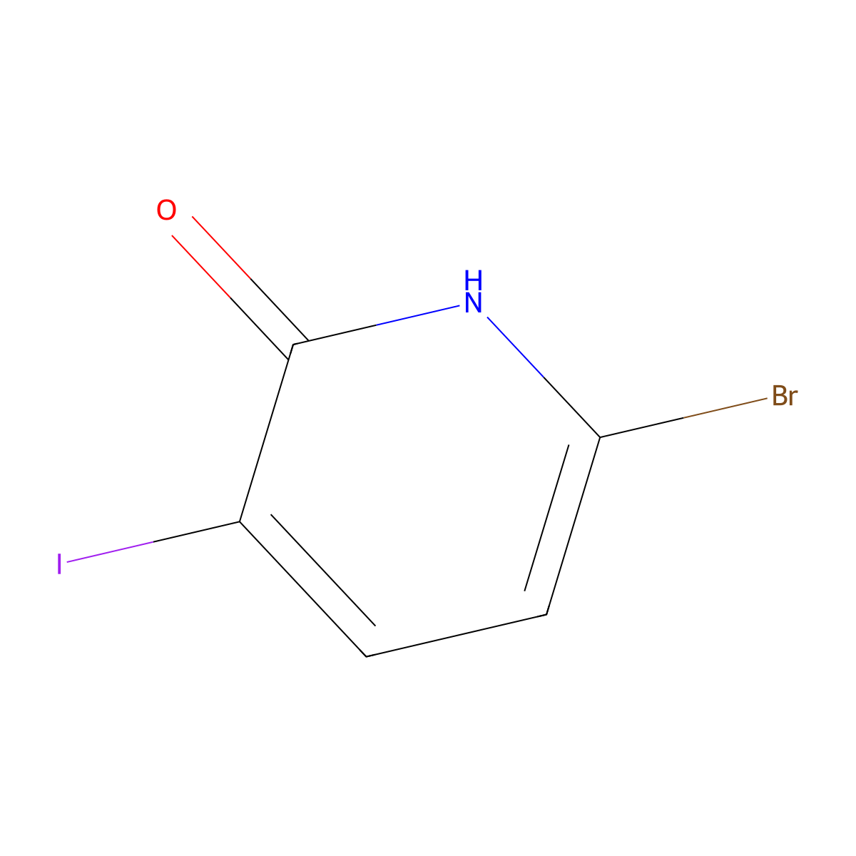6-Bromo-3-iodopyridin-2-ol molecular structure, CAS 1820674-50-7