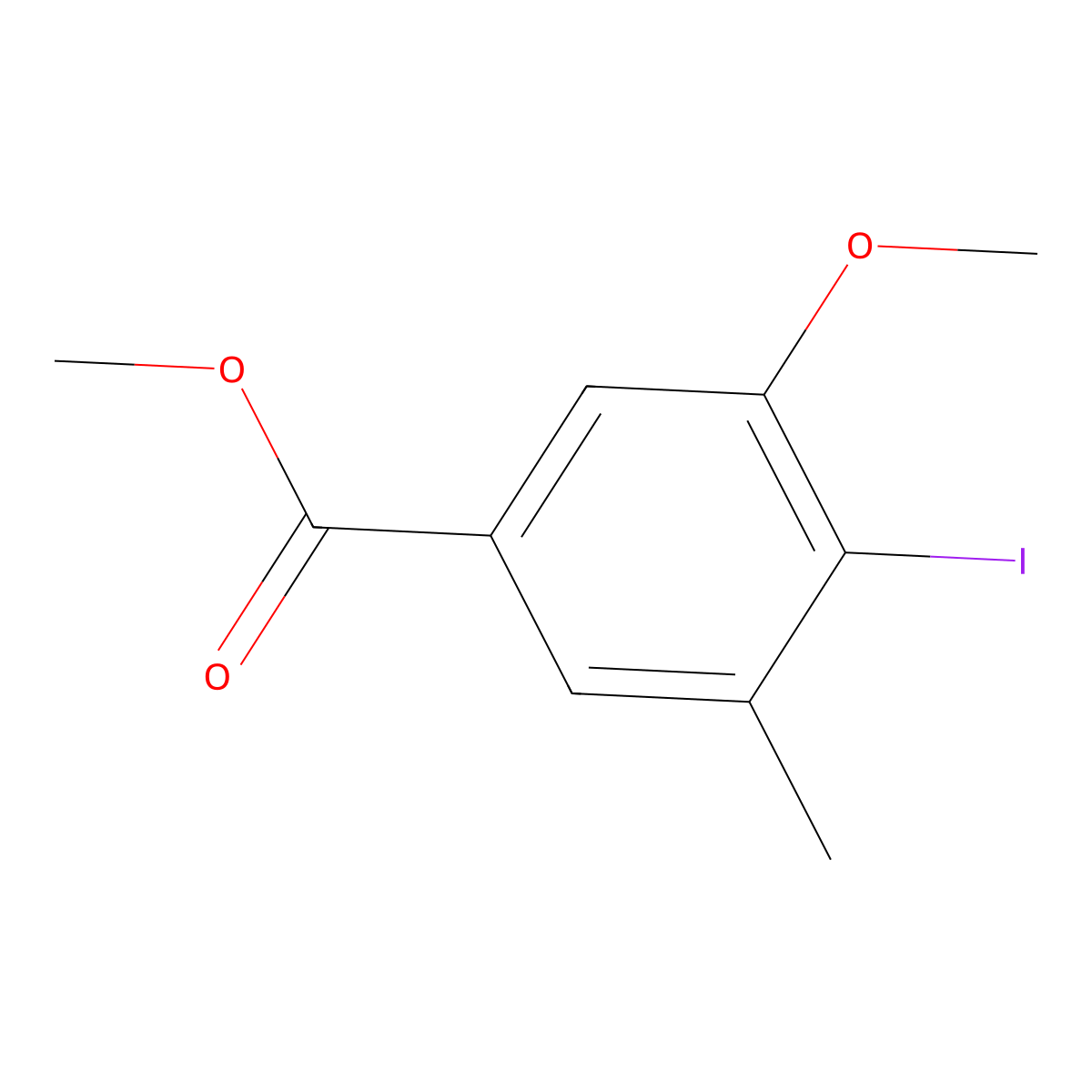 Methyl 4-Iodo-3-methoxy-5-methylbenzoate molecular structure, CAS 1820674-64-3