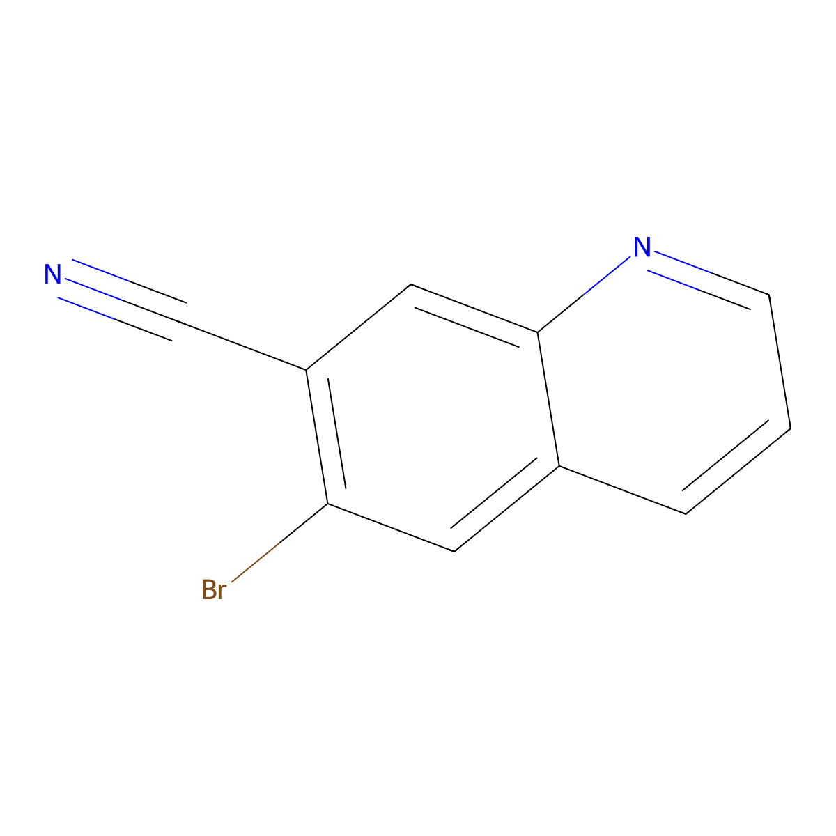6-Bromoquinoline-7-carbonitrile molecular structure, CAS 1820674-85-8