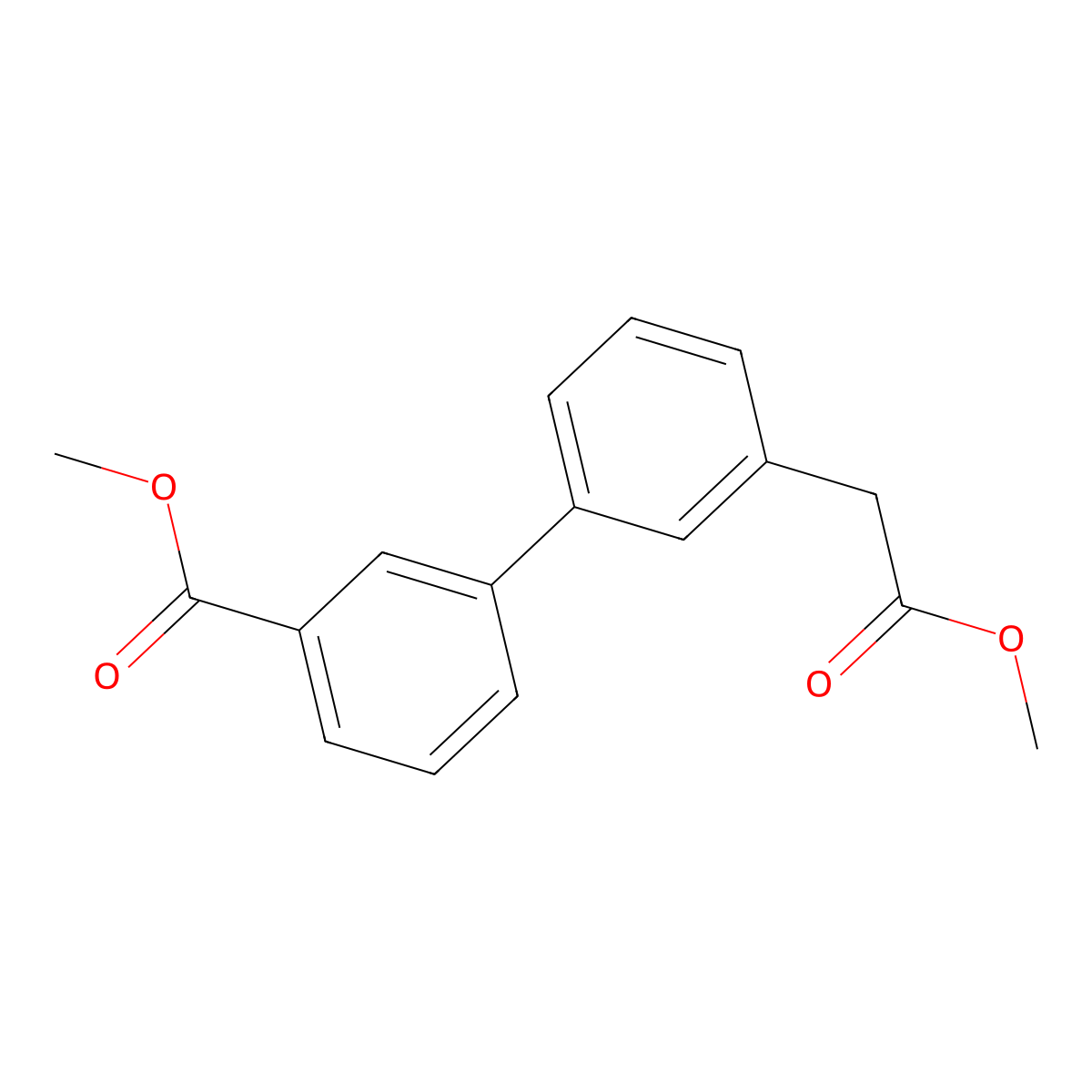 Methyl 3-[3-(2-methoxy-2-oxoethyl)phenyl]benzoate molecular structure, CAS 1820675-09-9
