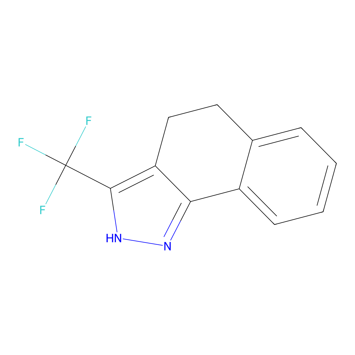 3-(Trifluoromethyl)-4,5-dihydro-1H-benzo[g]indazole molecular structure, CAS 1820675-10-2
