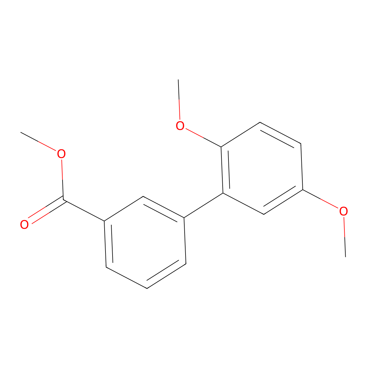 Methyl 3-(2,5-dimethoxyphenyl)benzoate molecular structure, CAS 1820675-12-4