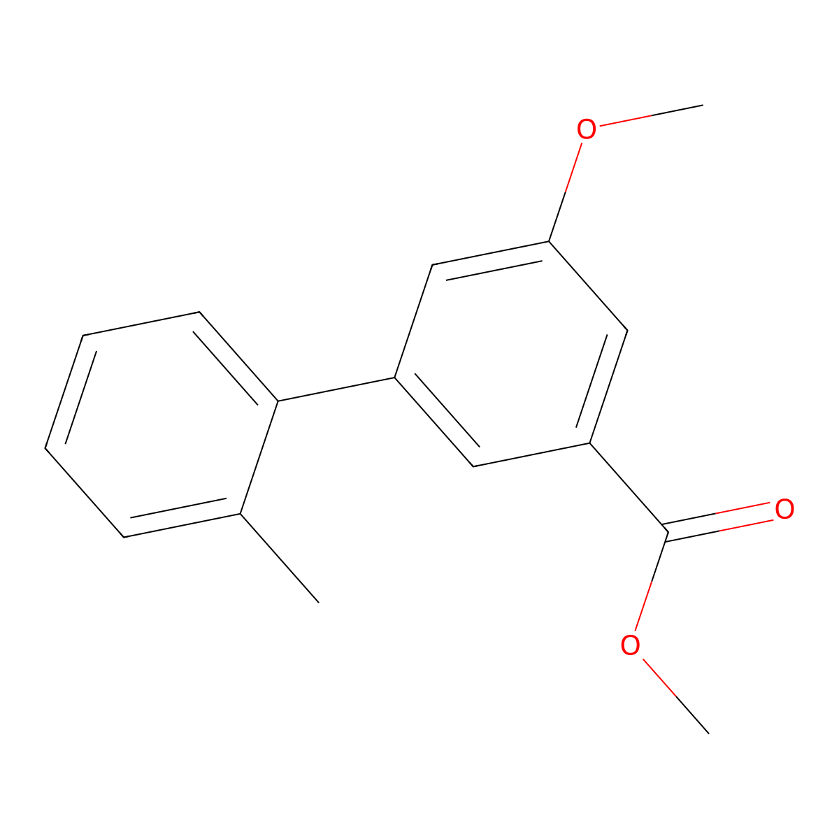Methyl 3-methoxy-5-(2-methylphenyl)benzoate molecular structure, CAS 1820675-15-7