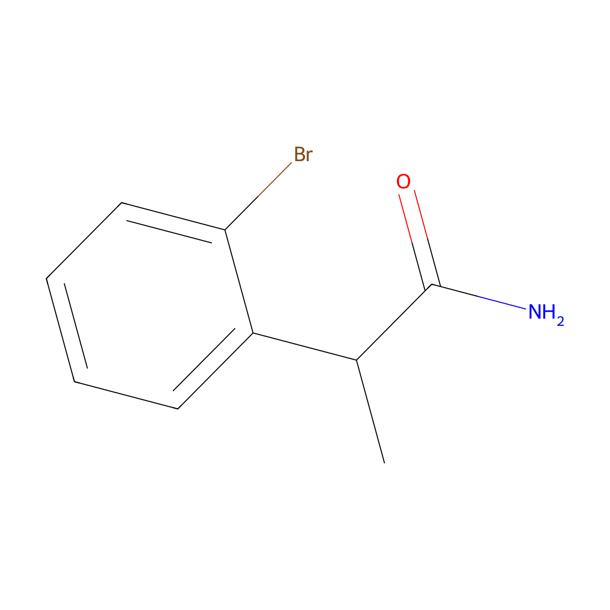 2-(2-Bromophenyl)propanamide molecular structure, CAS 1820675-17-9