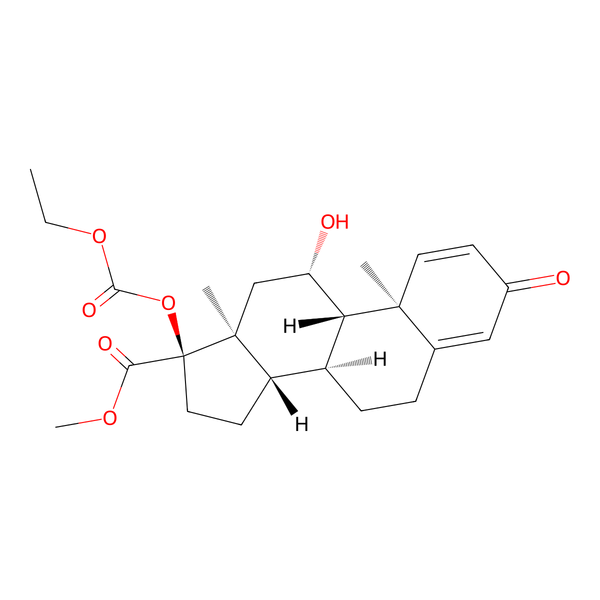 Loteprednol Etabonate Ethyl Ester molecular structure, CAS 182068-96-8