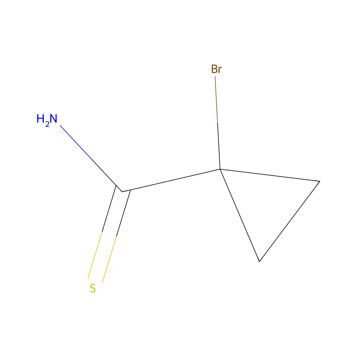 1-Bromocyclopropane-1-carbothioamide molecular structure, CAS 1820683-24-6