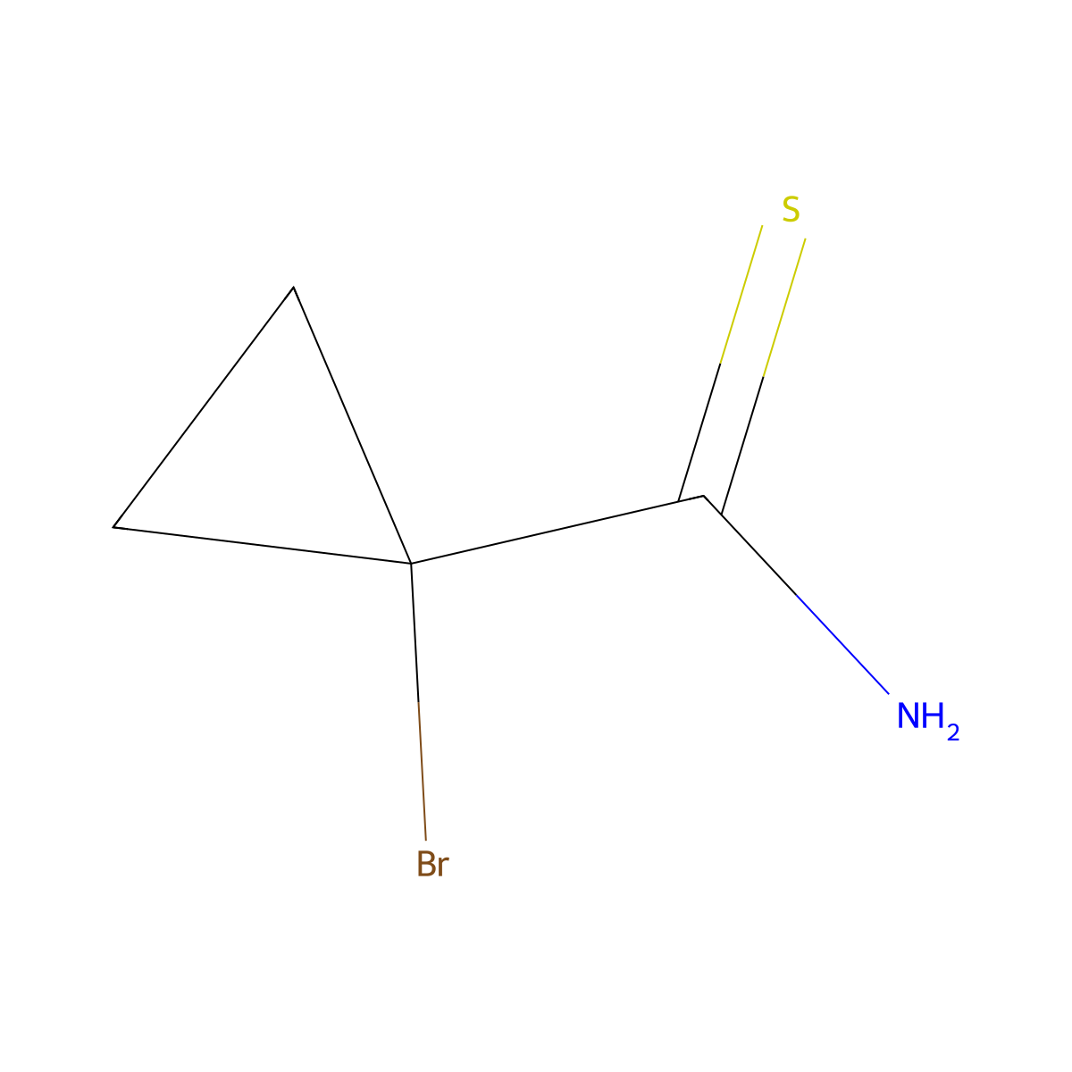 1-Bromocyclopropane-1-carbothioamide molecular structure, CAS 1820683-24-6