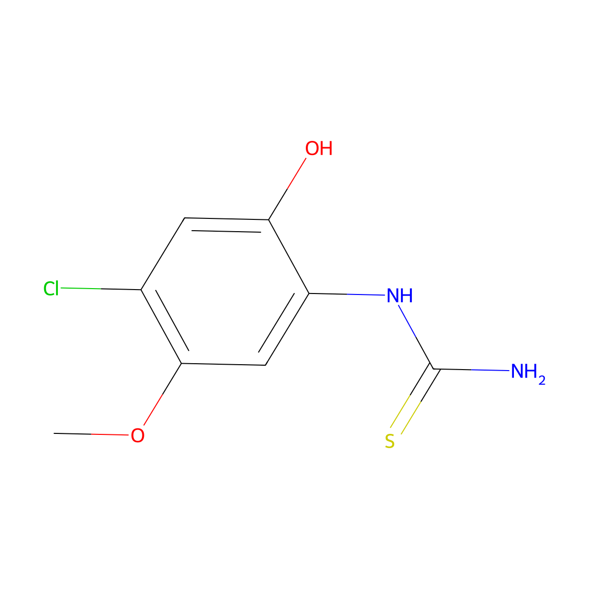 1-(4-Chloro-2-hydroxy-5-methoxyphenyl)thiourea molecular structure, CAS 1820683-26-8