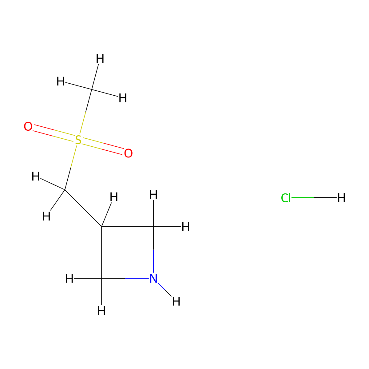 3-(Methanesulfonylmethyl)azetidine hydrochloride molecular structure, CAS 1820683-31-5