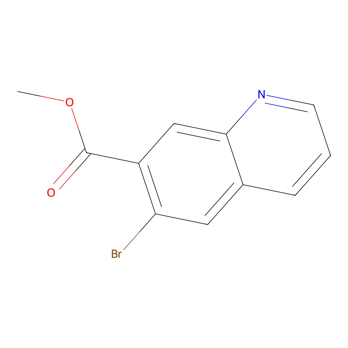 Methyl 6-bromoquinoline-7-carboxylate molecular structure, CAS 1820683-67-7