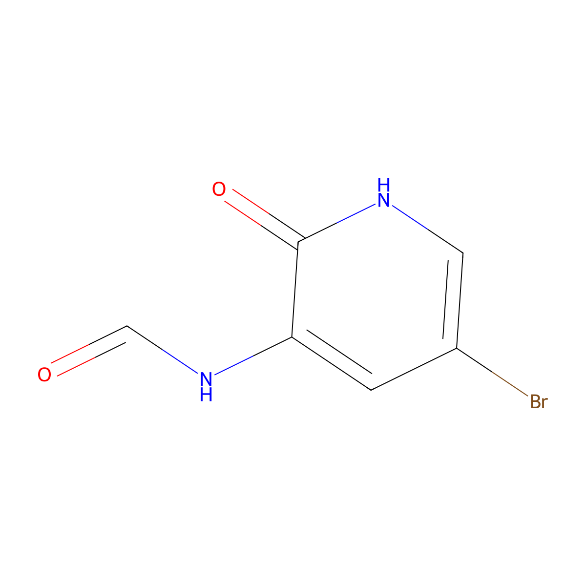 N-(5-Bromo-2-hydroxypyridin-3-yl)formamide molecular structure, CAS 1820683-69-9