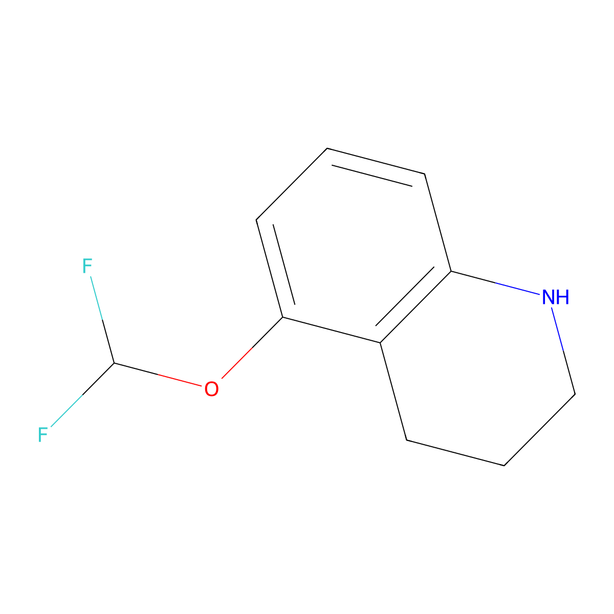5-(Difluoromethoxy)-1,2,3,4-tetrahydroquinoline molecular structure, CAS 1820683-76-8
