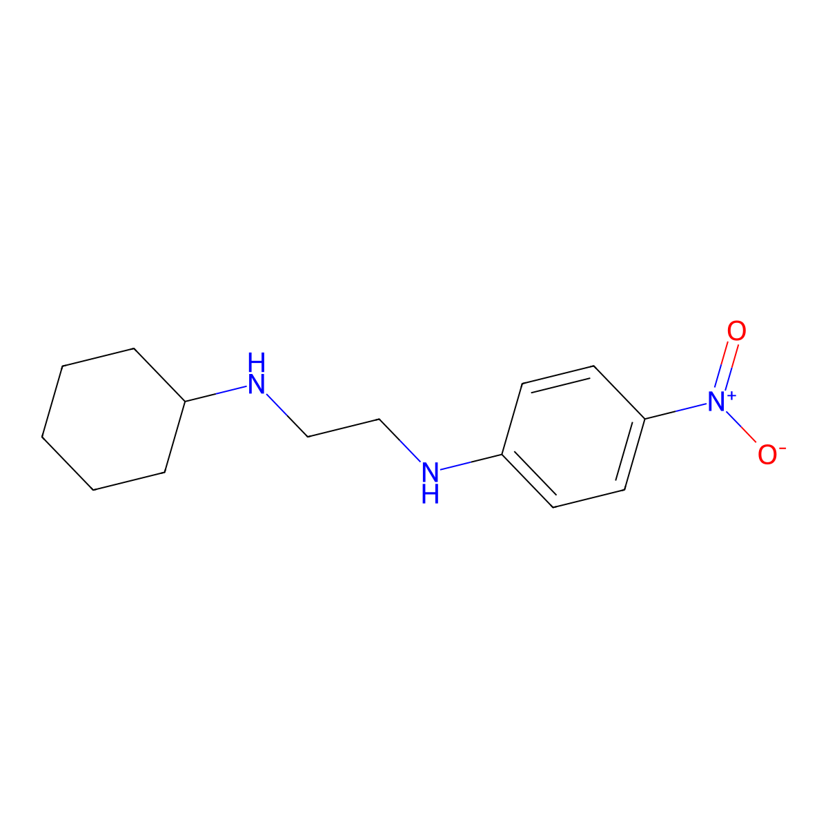 N1-Cyclohexyl-N2-(4-nitrophenyl)ethane-1,2-diamine molecular structure, CAS 1820683-89-3