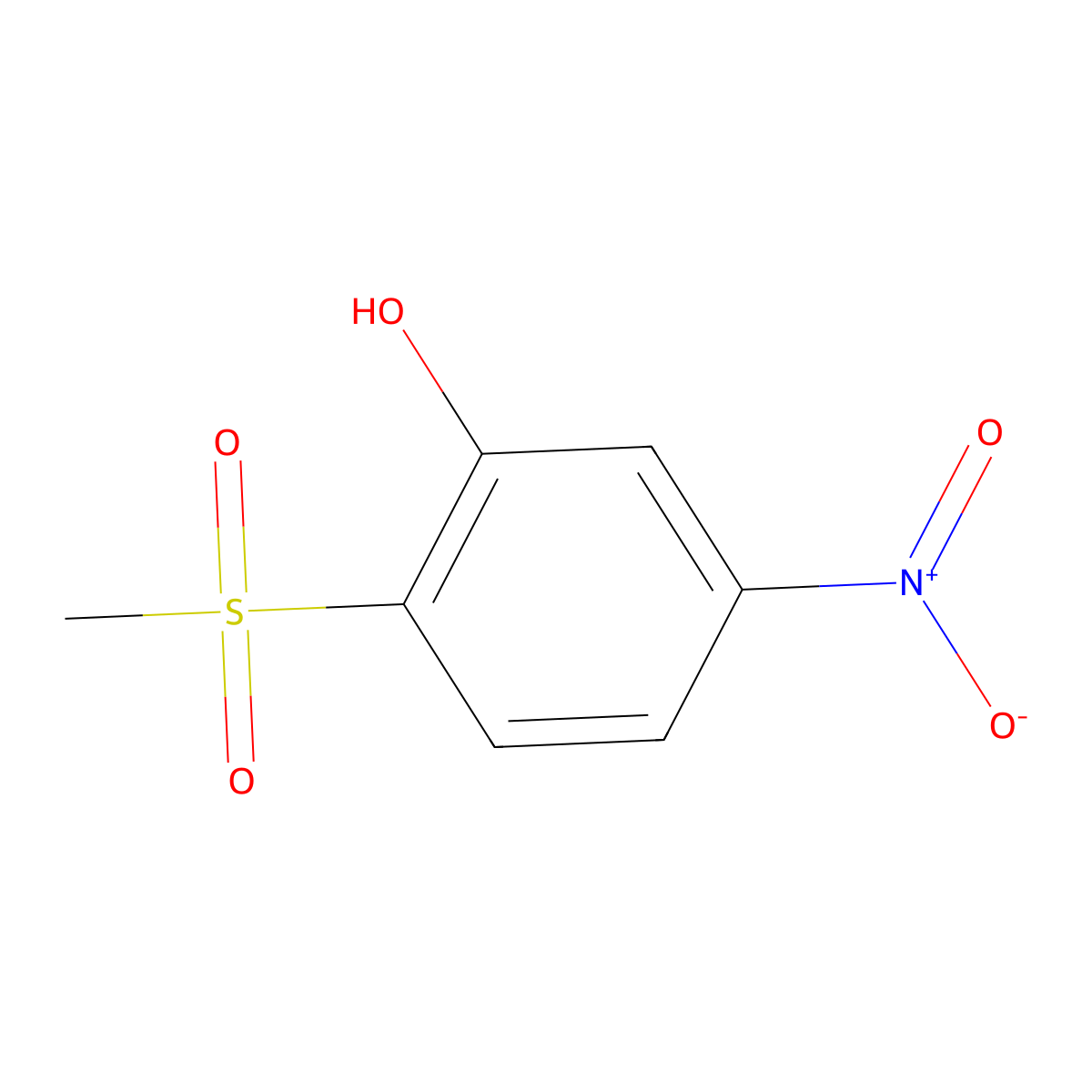 2-Methanesulfonyl-5-nitrophenol molecular structure, CAS 1820684-10-3