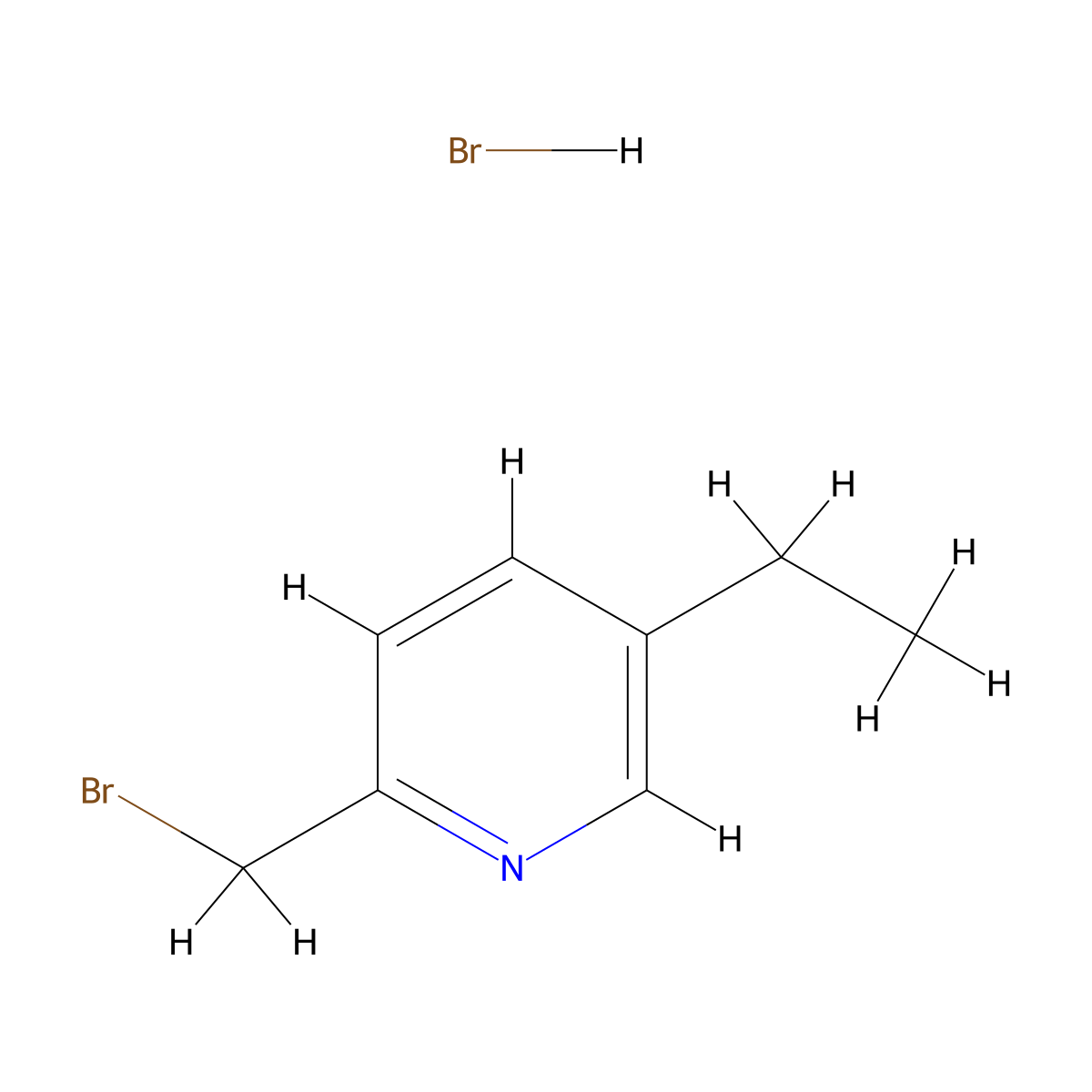 2-(Bromomethyl)-5-ethylpyridine hydrobromide molecular structure, CAS 1820684-45-4