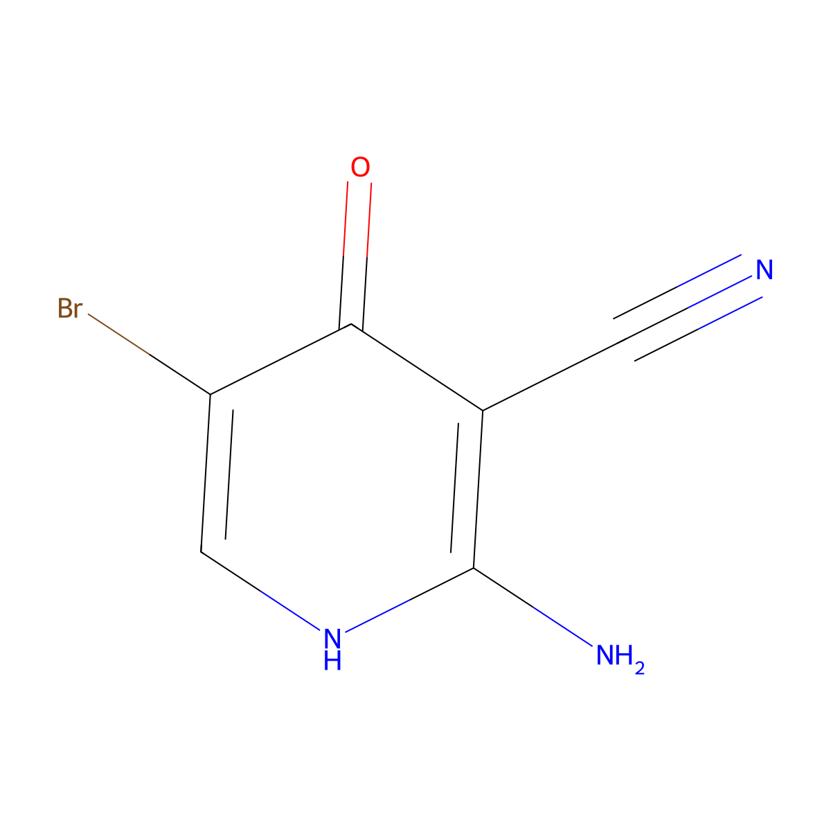 2-Amino-5-bromo-4-hydroxy-nicotinonitrile molecular structure, CAS 1820684-54-5