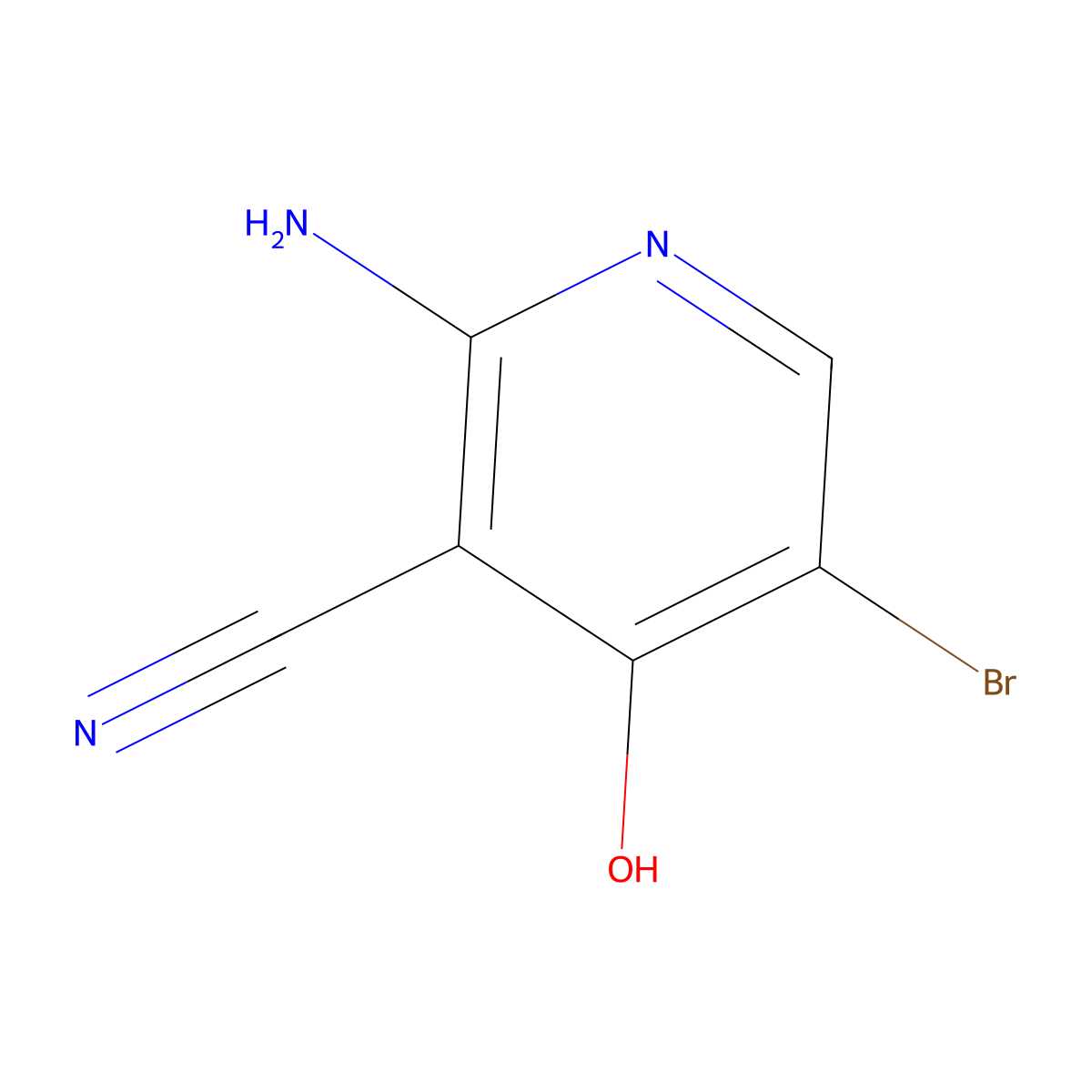 2-Amino-5-bromo-4-hydroxy-nicotinonitrile molecular structure, CAS 1820684-54-5