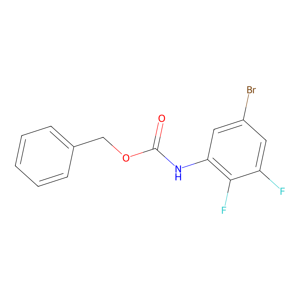 Benzyl (5-bromo-2,3-difluorophenyl)carbamate molecular structure, CAS 1820684-77-2