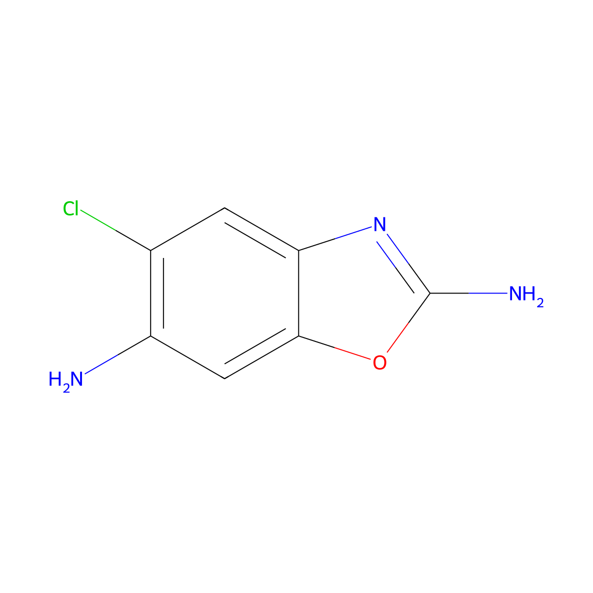 5-Chloro-1,3-benzoxazole-2,6-diamine molecular structure, CAS 1820685-02-6