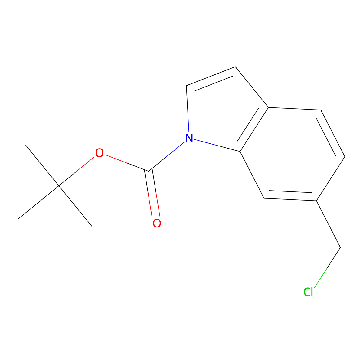 tert-Butyl 6-(chloromethyl)-1H-indole-1-carboxylate molecular structure, CAS 1820685-06-0