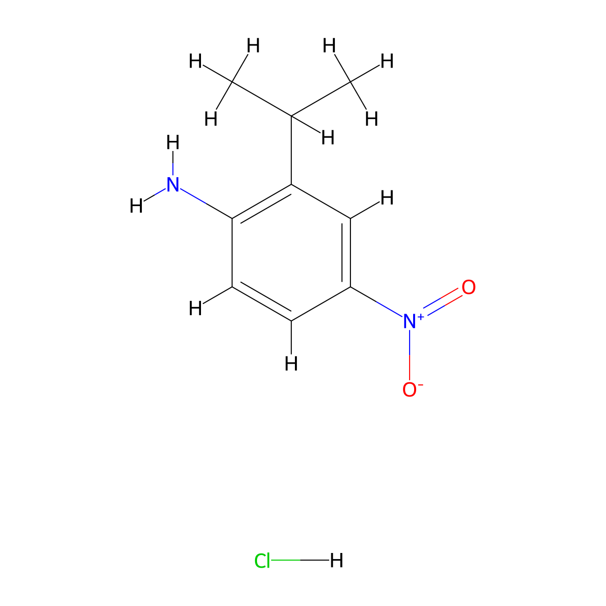 4-Nitro-2-(propan-2-yl)aniline hydrochloride molecular structure, CAS 1820685-08-2
