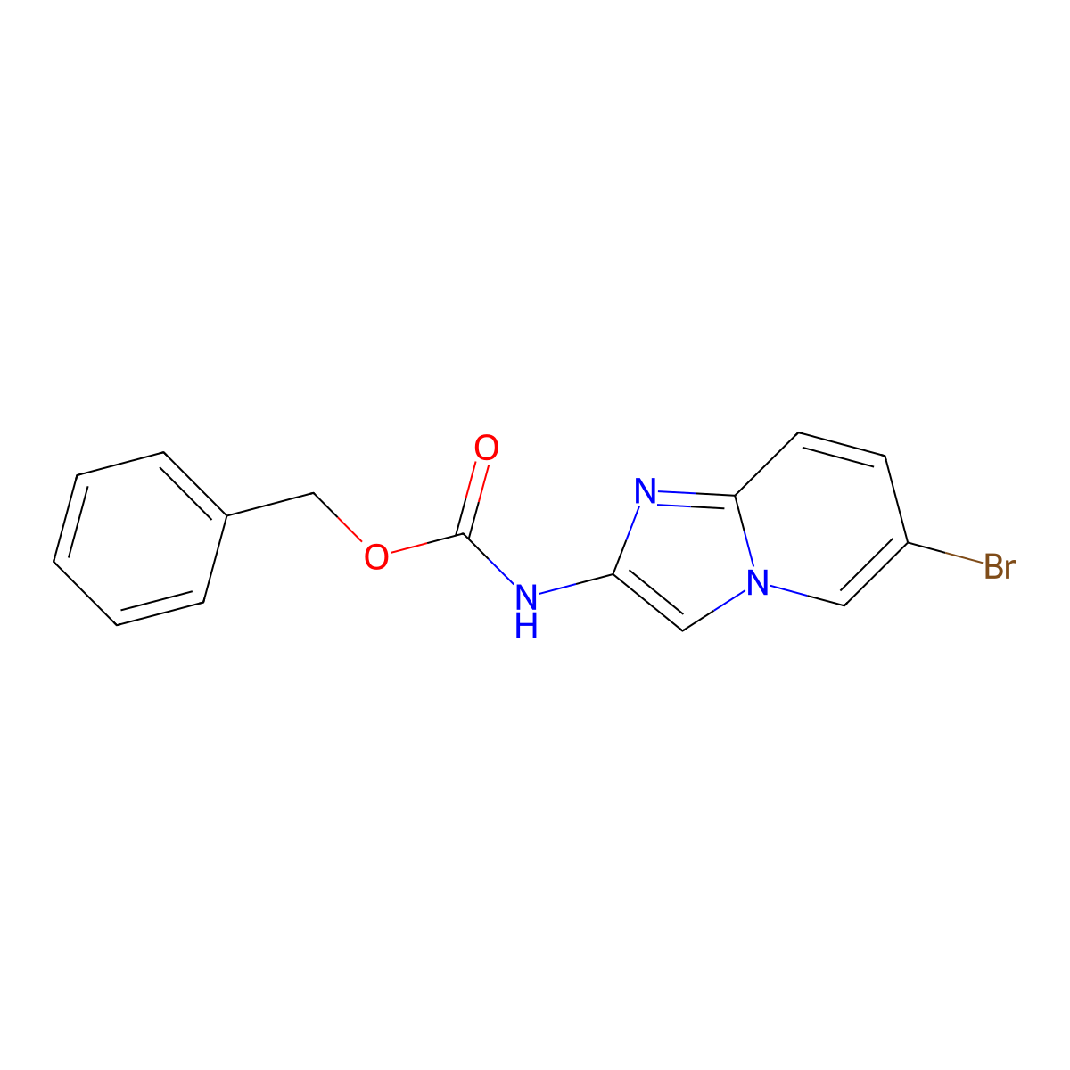Benzyl (6-bromoimidazo[1,2-a]pyridin-2-yl)carbamate molecular structure, CAS 1820685-79-7