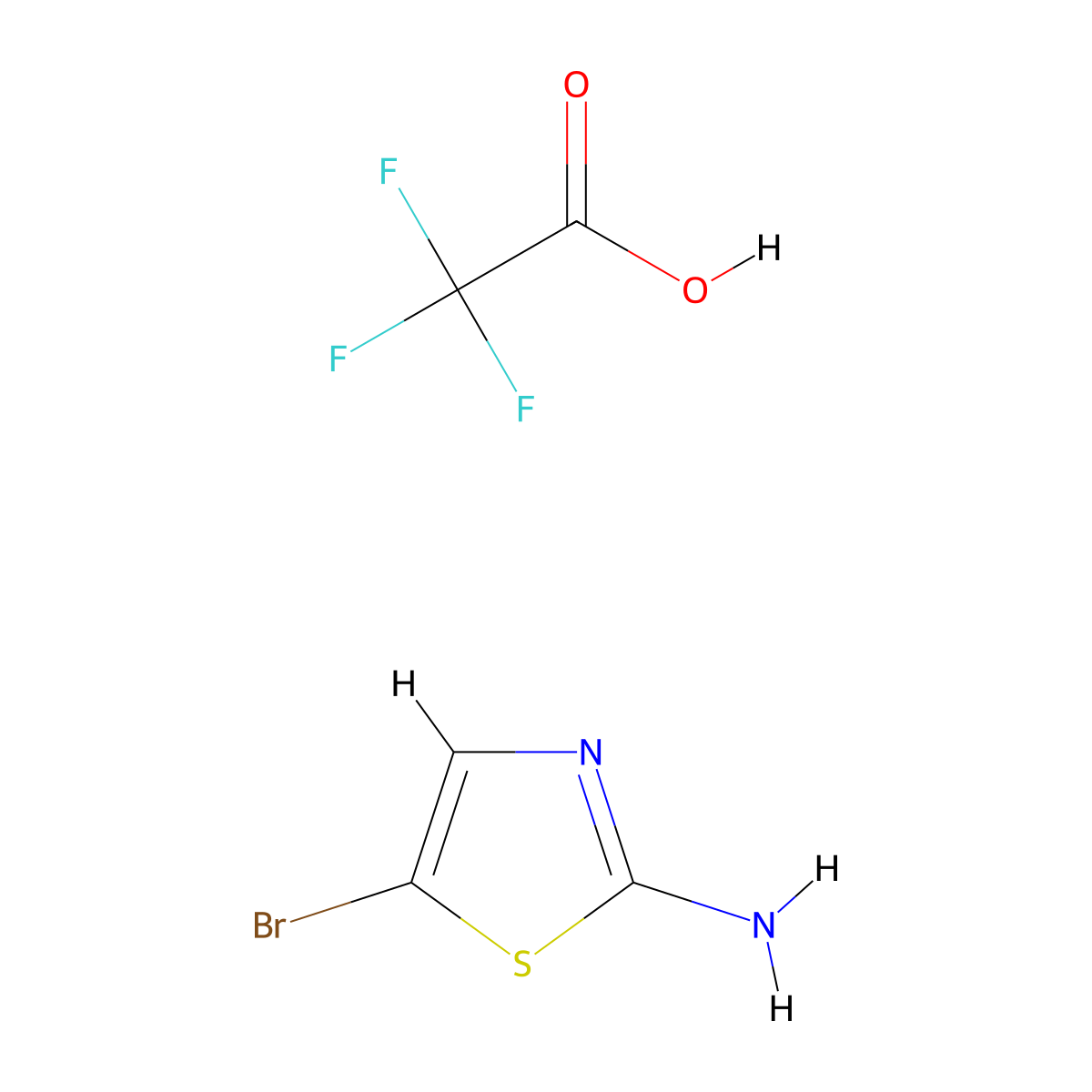 5-Bromo-thiazol-2-ylamine trifluoroacetate molecular structure, CAS 1820685-80-0