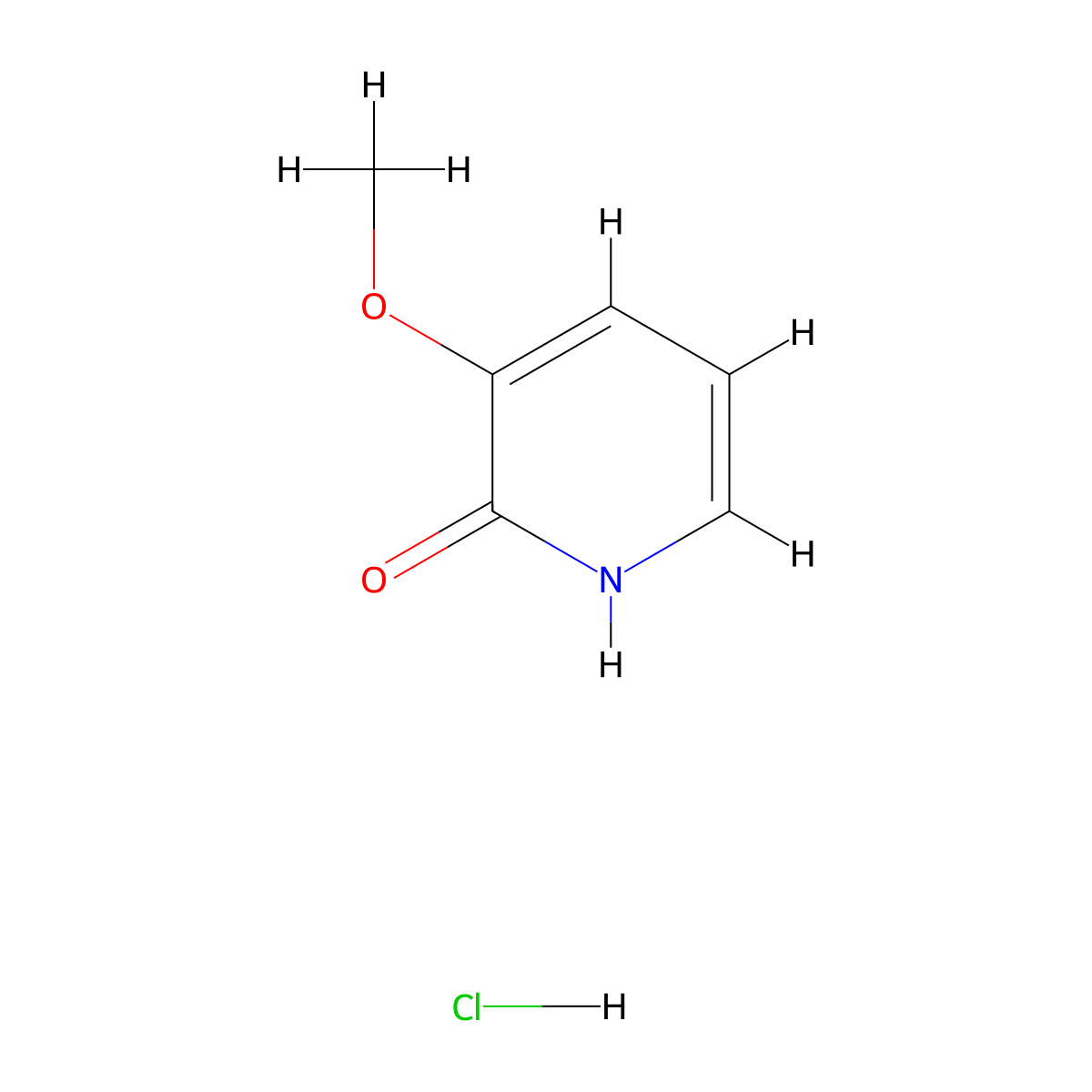 3-Methoxypyridin-2-ol hydrochloride molecular structure, CAS 1820686-01-8