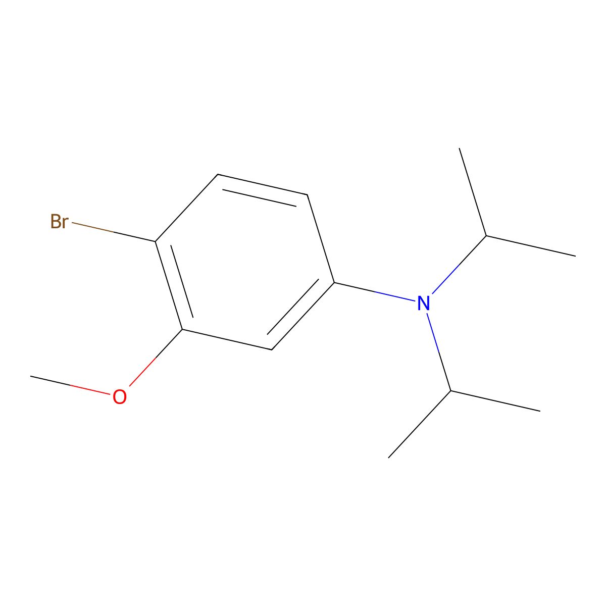 4-Bromo-N,N-diisopropyl-3-methoxyaniline molecular structure, CAS 1820686-18-7