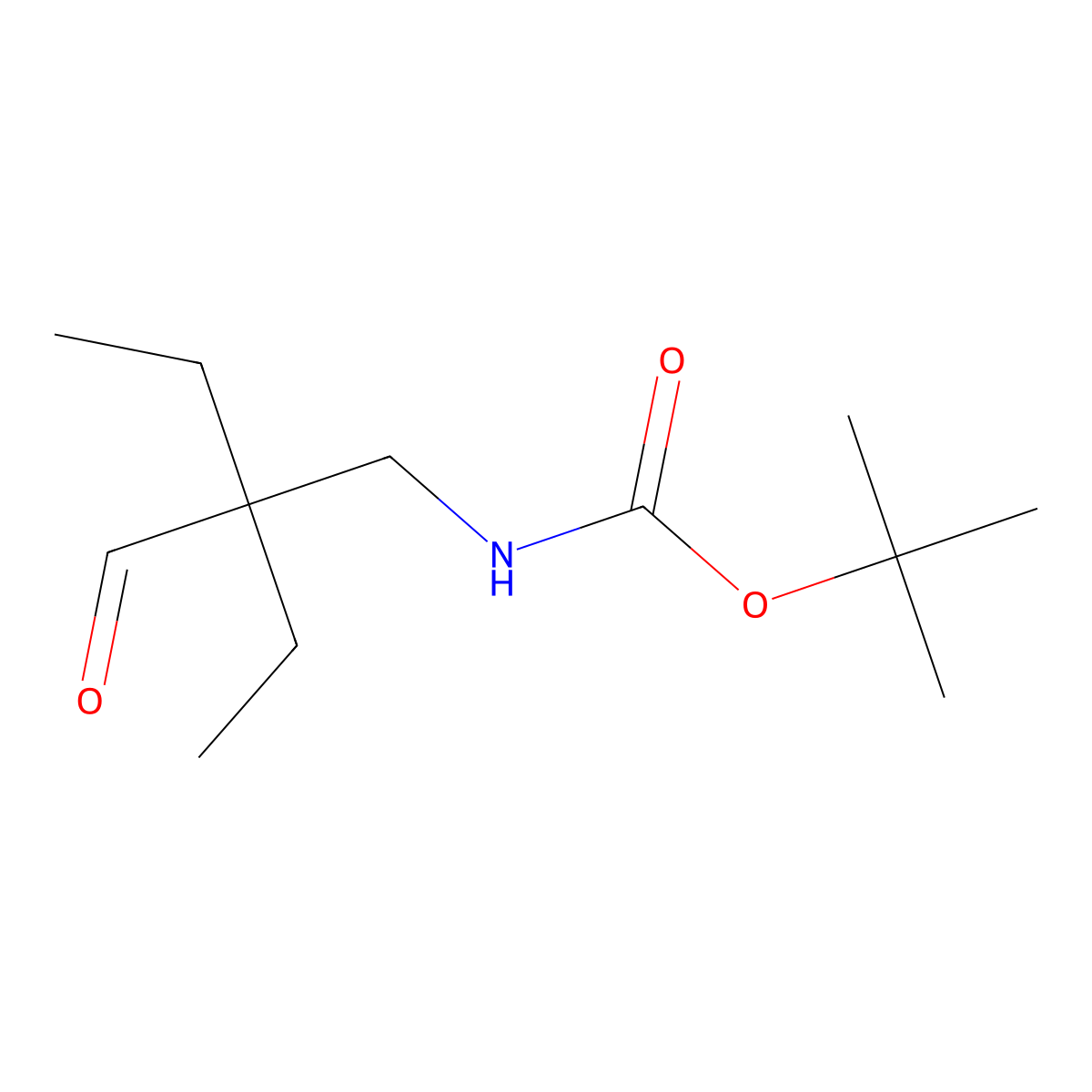 tert-Butyl N-(2,2-diethyl-3-oxopropyl)carbamate molecular structure, CAS 1820686-27-8