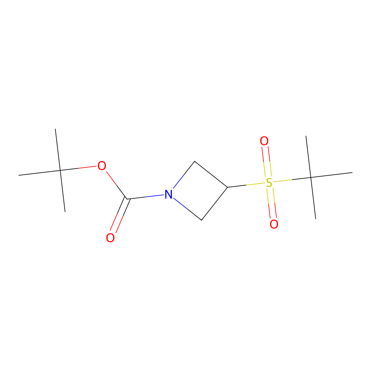 tert-Butyl 3-(tert-butylsulfonyl)azetidine-1-carboxylate molecular structure, CAS 1820686-28-9
