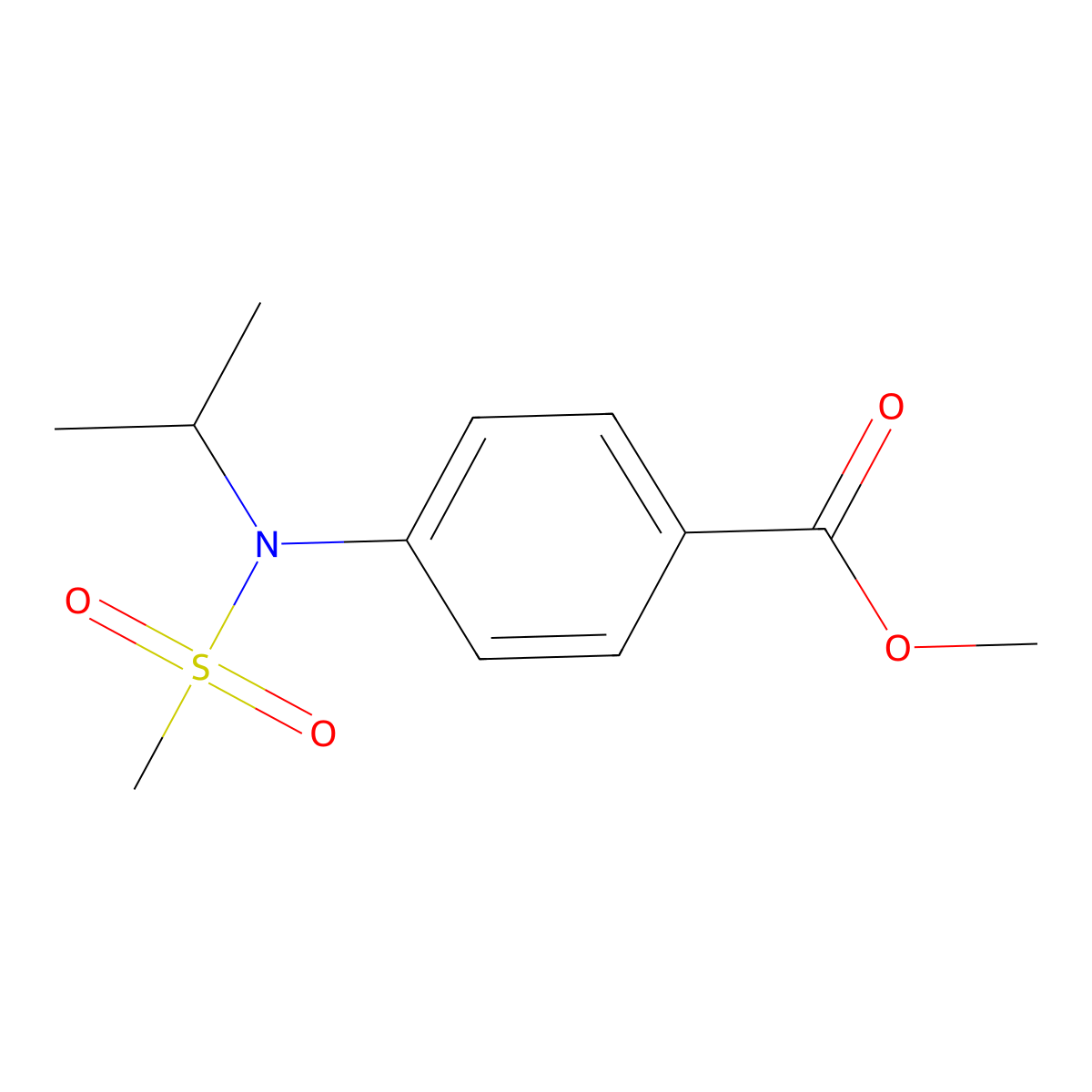 Methyl 4-(N-isopropylmethanesulfonamido)benzoate molecular structure, CAS 1820686-46-1
