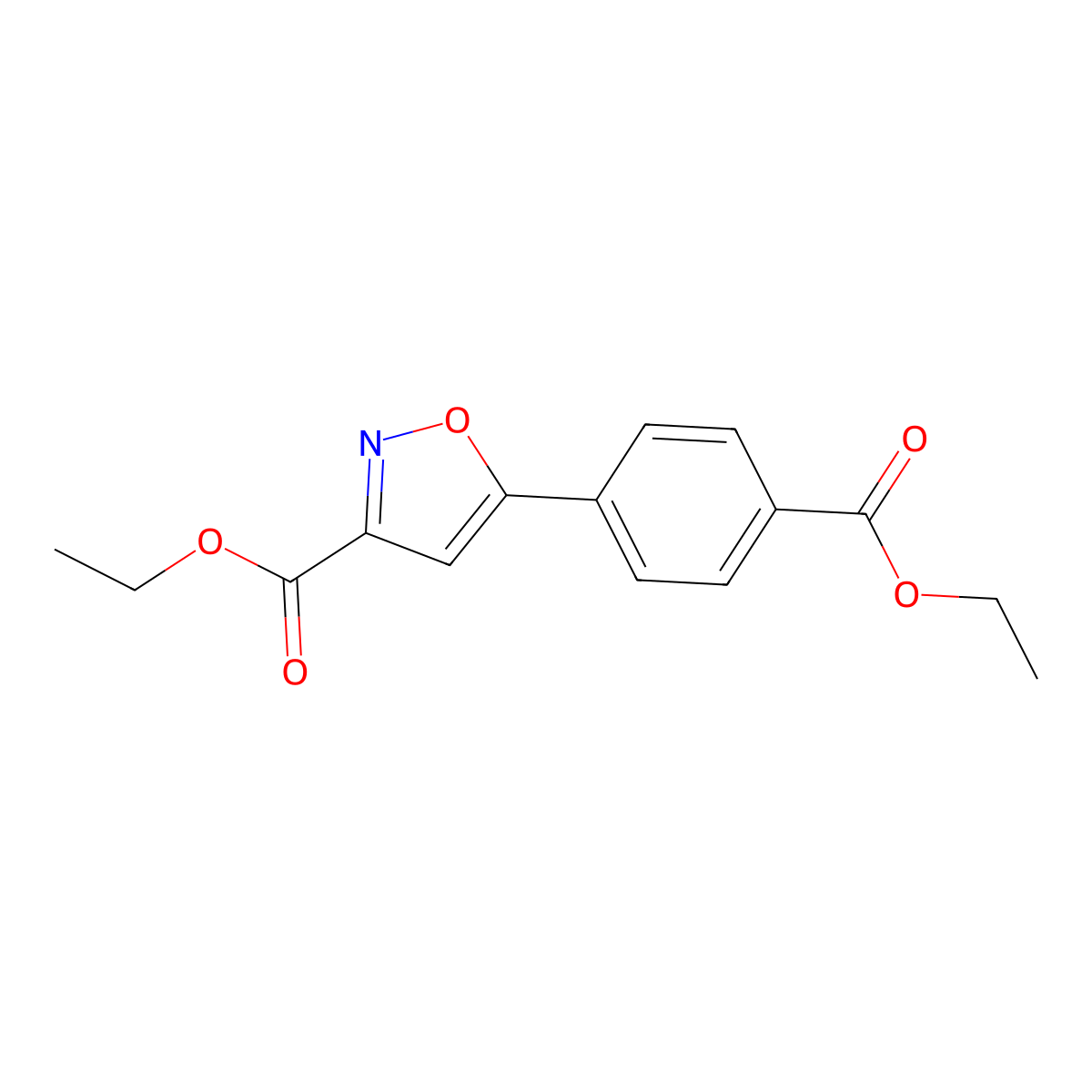 Ethyl 5-[4-(Ethoxycarbonyl)phenyl]isoxazole-3-carboxylate molecular structure, CAS 1820686-51-8