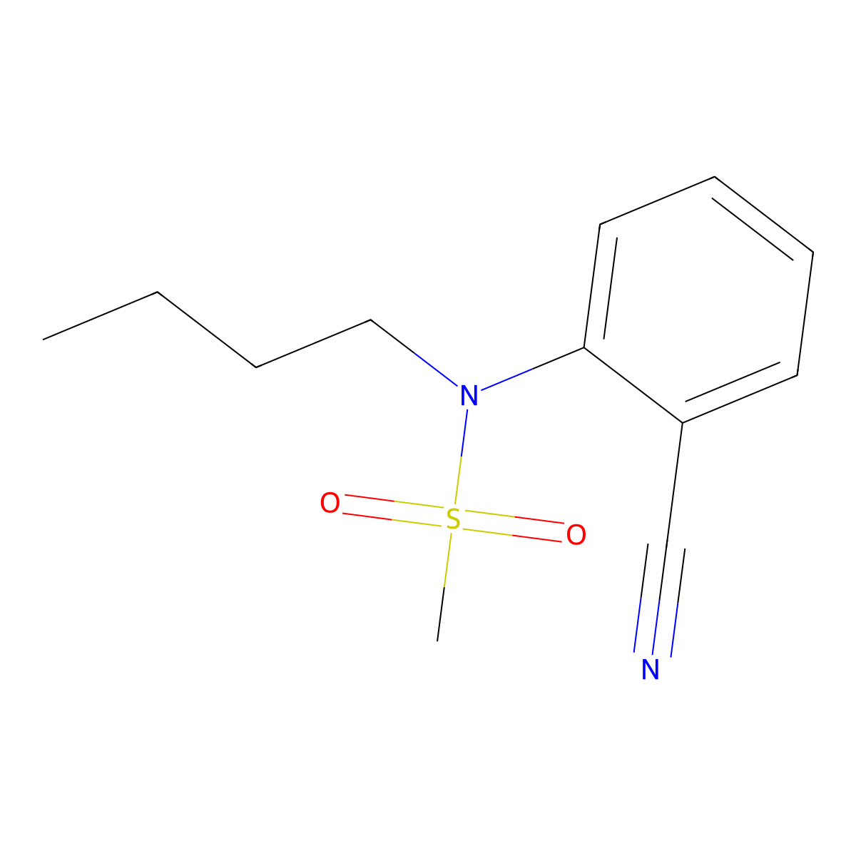 N-Butyl-N-(2-cyanophenyl)methanesulfonamide molecular structure, CAS 1820686-52-9