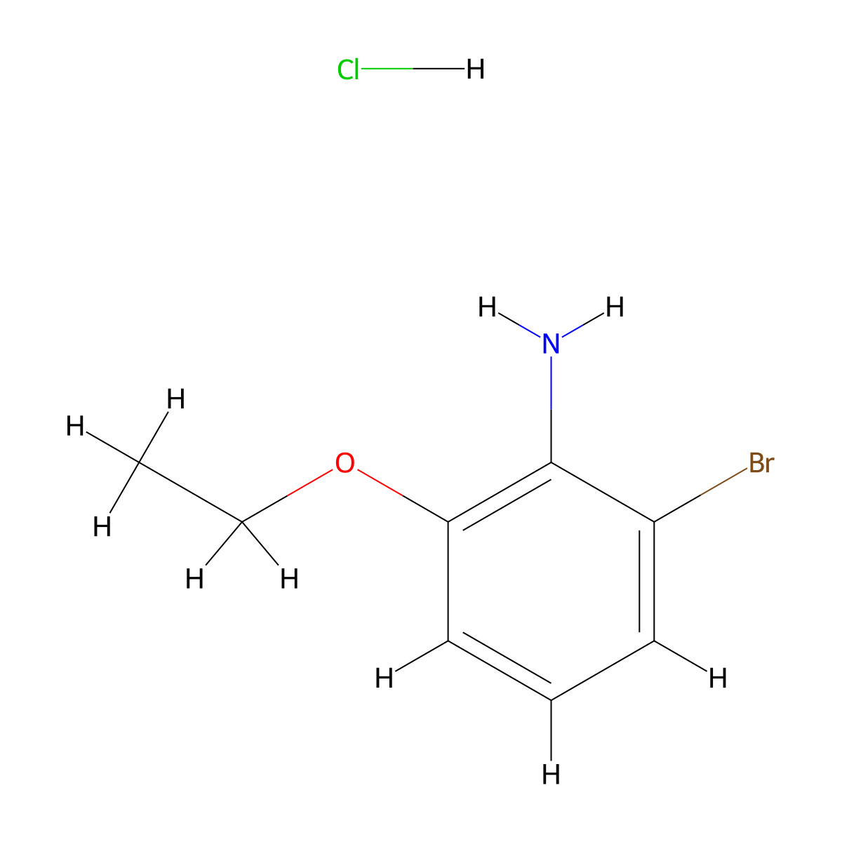 2-Bromo-6-ethoxyaniline hydrochloride molecular structure, CAS 1820686-63-2