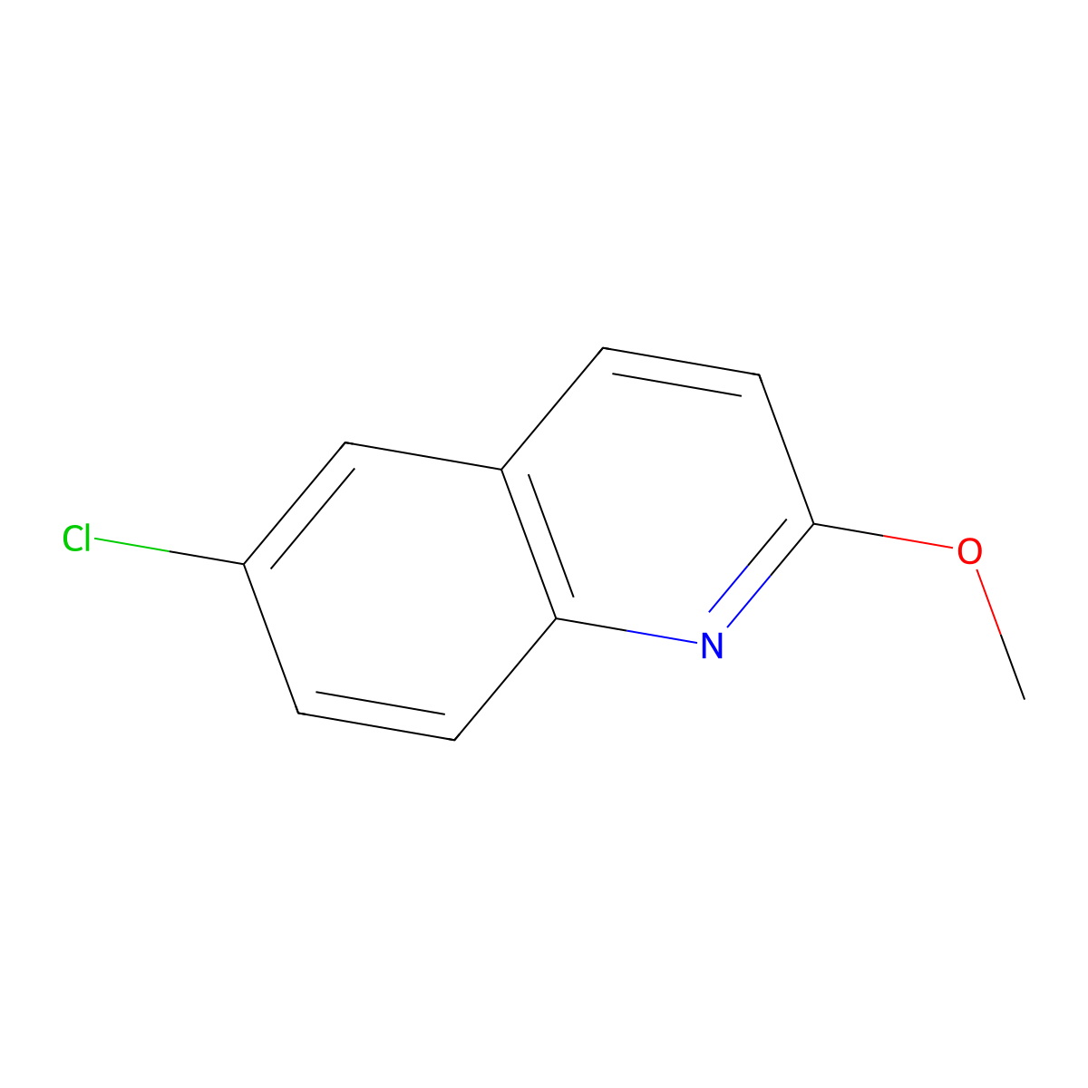 6-Chloro-2-methoxyquinoline molecular structure, CAS 1820686-71-2