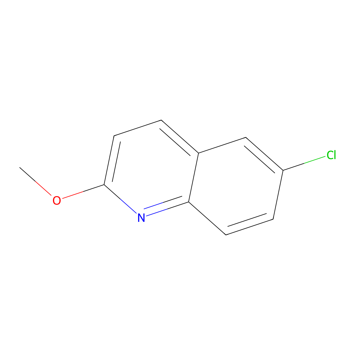 6-Chloro-2-methoxyquinoline molecular structure, CAS 1820686-71-2