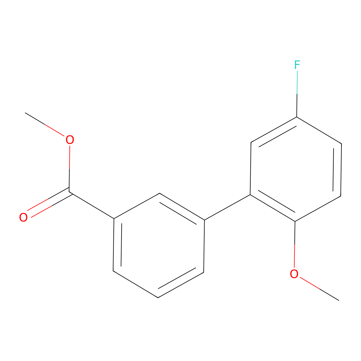 Methyl 3-(5-fluoro-2-methoxyphenyl)benzoate molecular structure, CAS 1820686-75-6