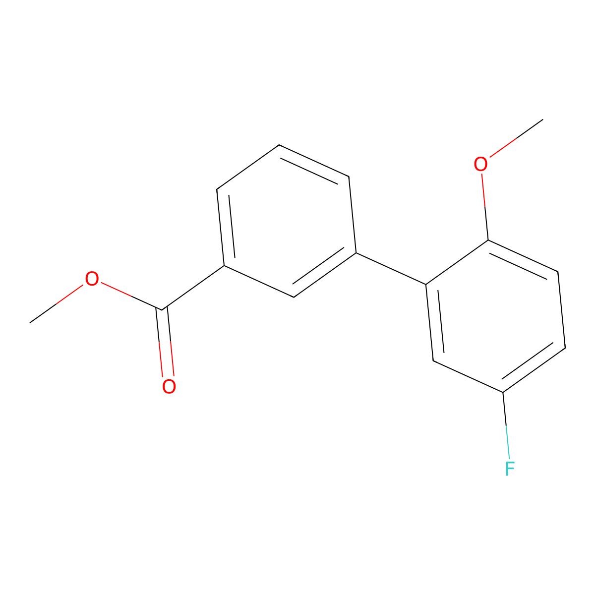 Methyl 3-(5-fluoro-2-methoxyphenyl)benzoate molecular structure, CAS 1820686-75-6