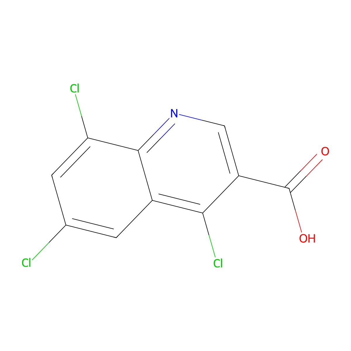 4,6,8-Trichloroquinoline-3-carboxylic acid molecular structure, CAS 1820687-03-3