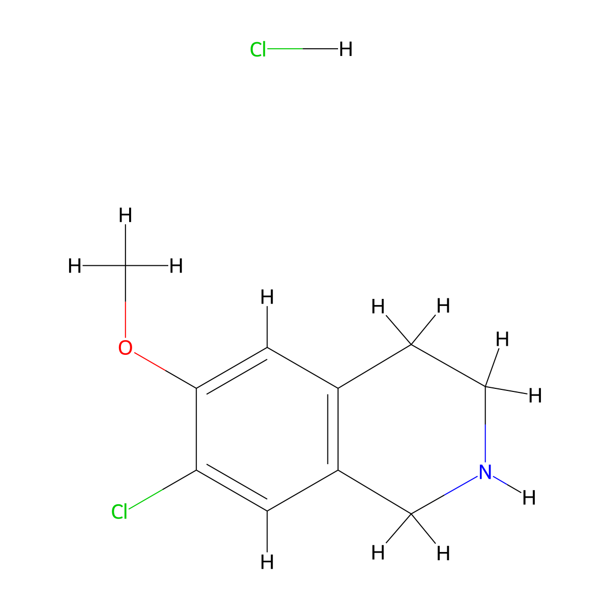 7-Chloro-6-methoxy-1,2,3,4-tetrahydroisoquinoline hydrochloride molecular structure, CAS 1820687-14-6