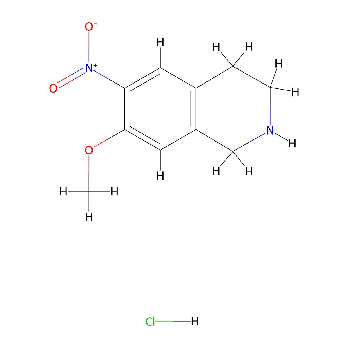 7-Methoxy-6-nitro-1,2,3,4-tetrahydroisoquinoline hydrochloride molecular structure, CAS 1820687-16-8