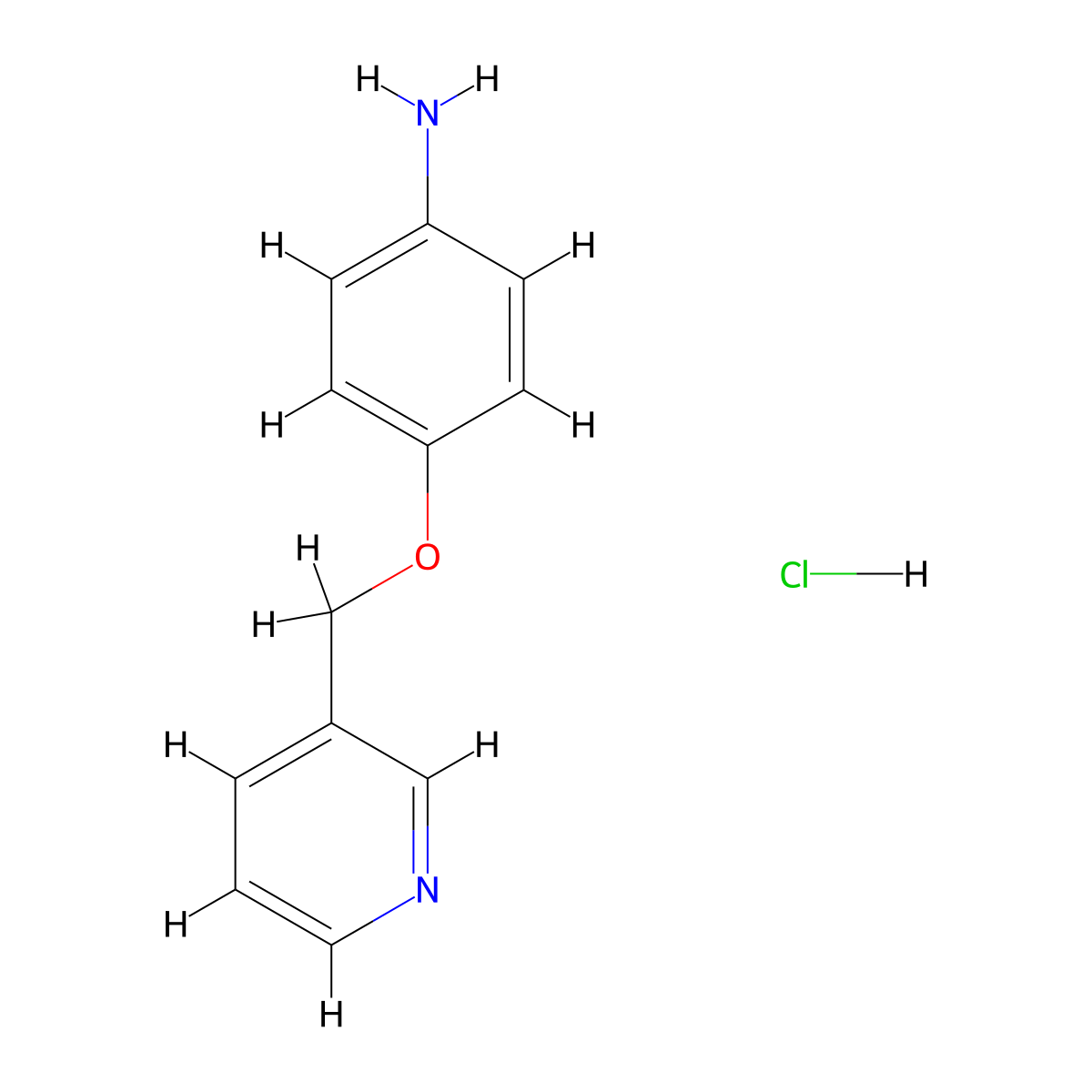 4-(Pyridin-3-ylmethoxy)aniline hydrochloride molecular structure, CAS 1820687-30-6